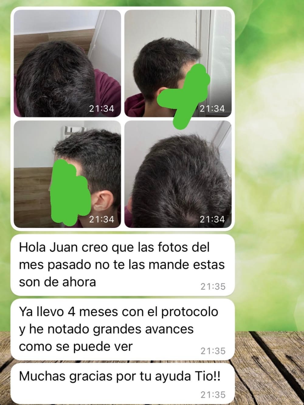 Mensaje real de Alumno del protocolo
