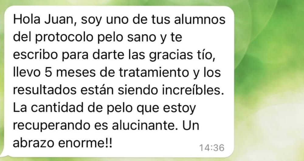 Mensaje real de Alumno del protocolo