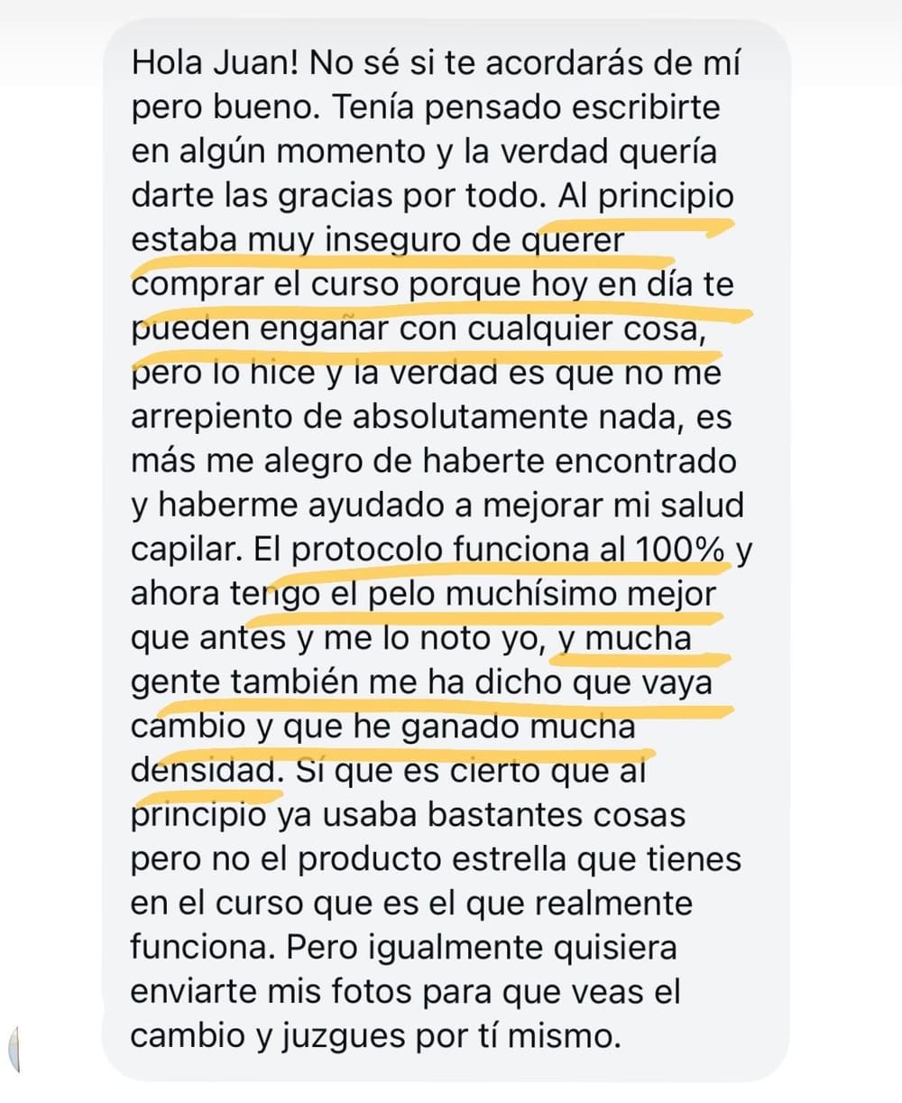 Mensaje real de Alumno del protocolo