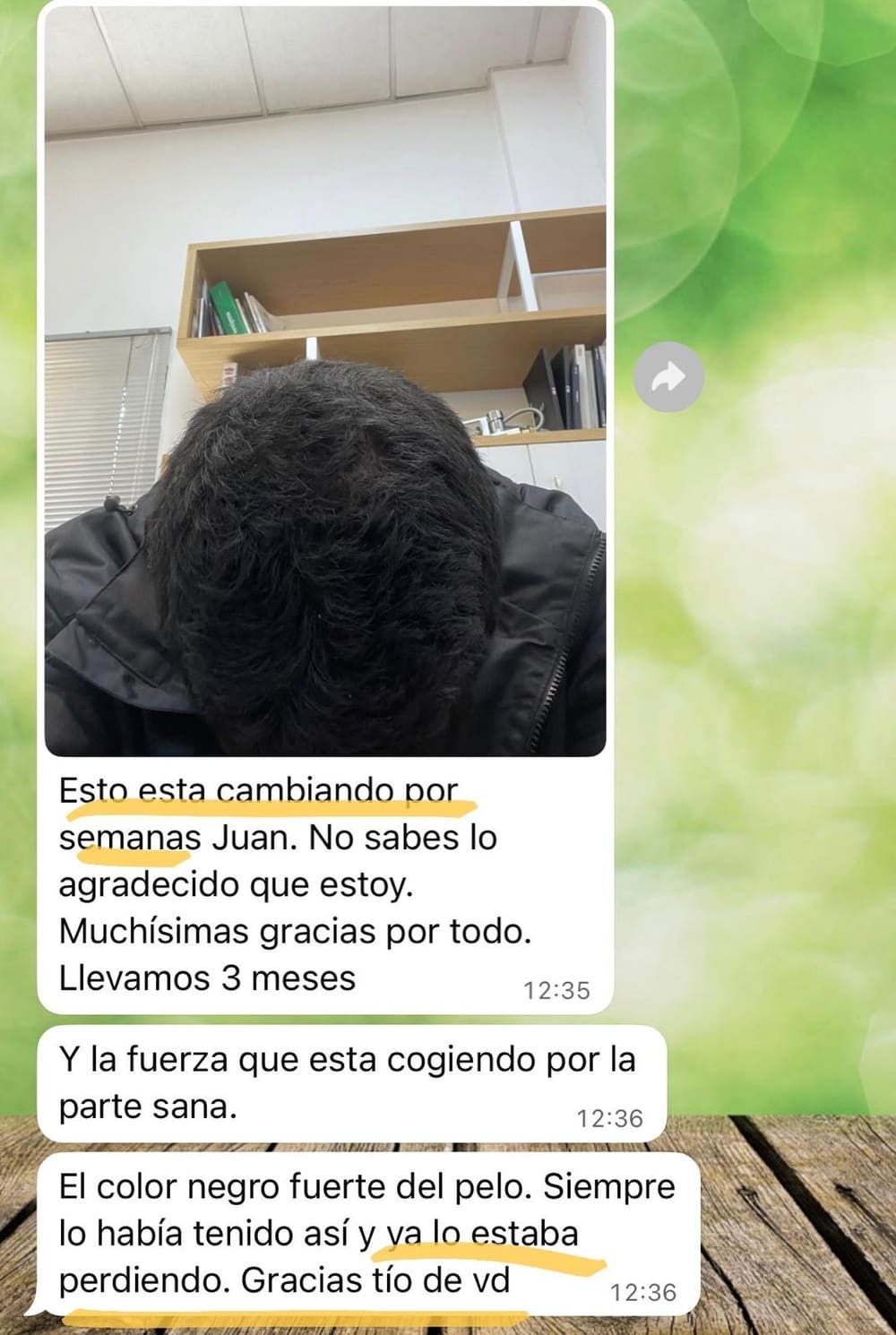 Mensaje real de Alumno del protocolo