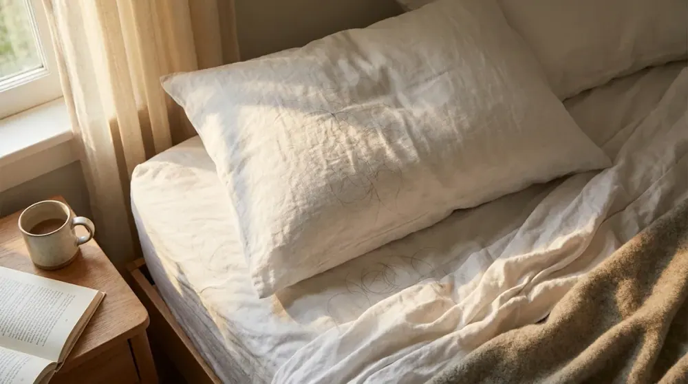 Test de la almohada: pelos sueltos sobre la almohada por la mañana para valorar la tendencia de caída del pelo